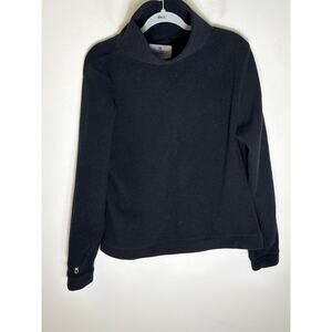 Dudley Stephens Black Long Sleeve Fleece Mock Neck Pullover Sz XL